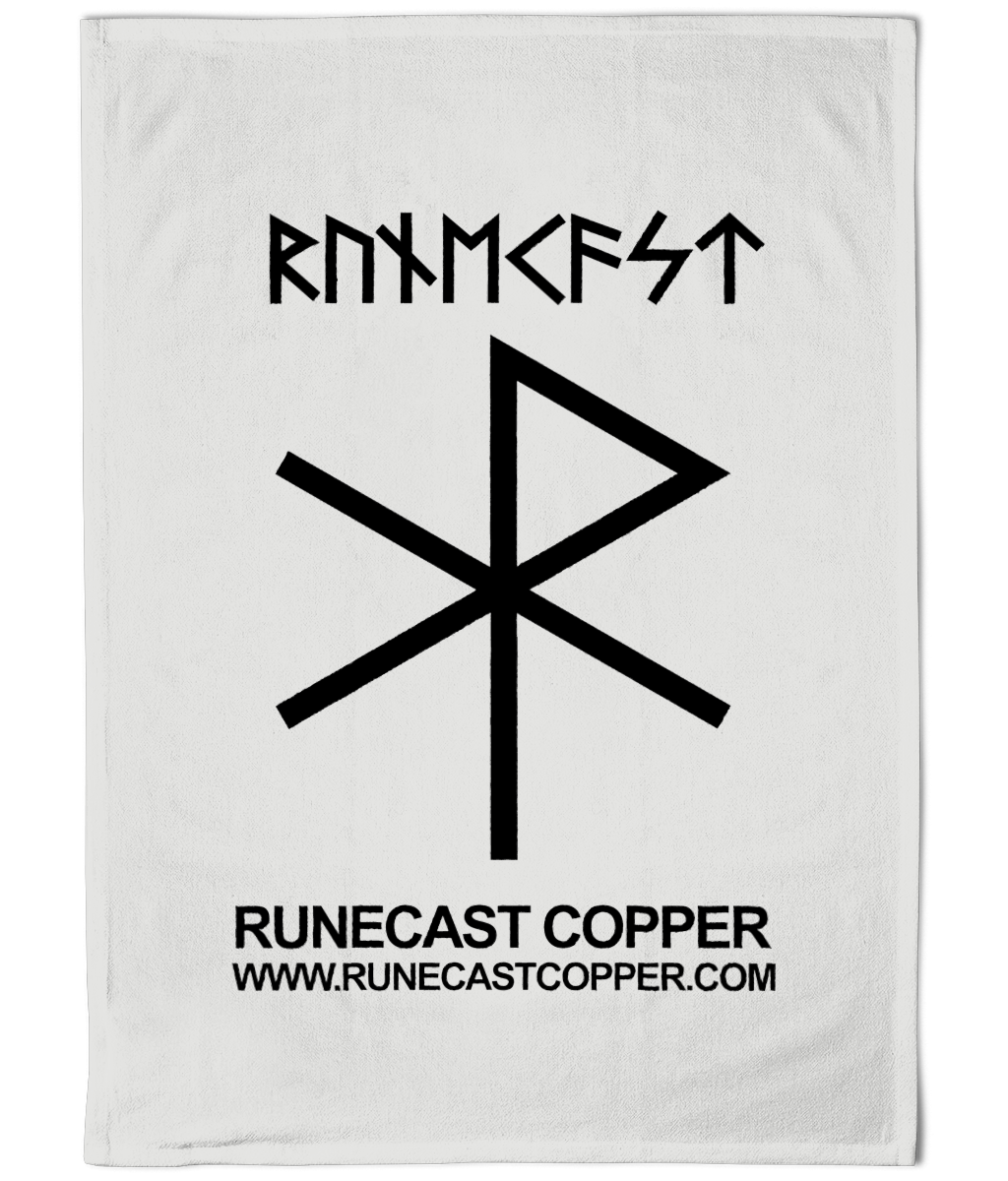 Runecast Copper Cotton Tea Towel