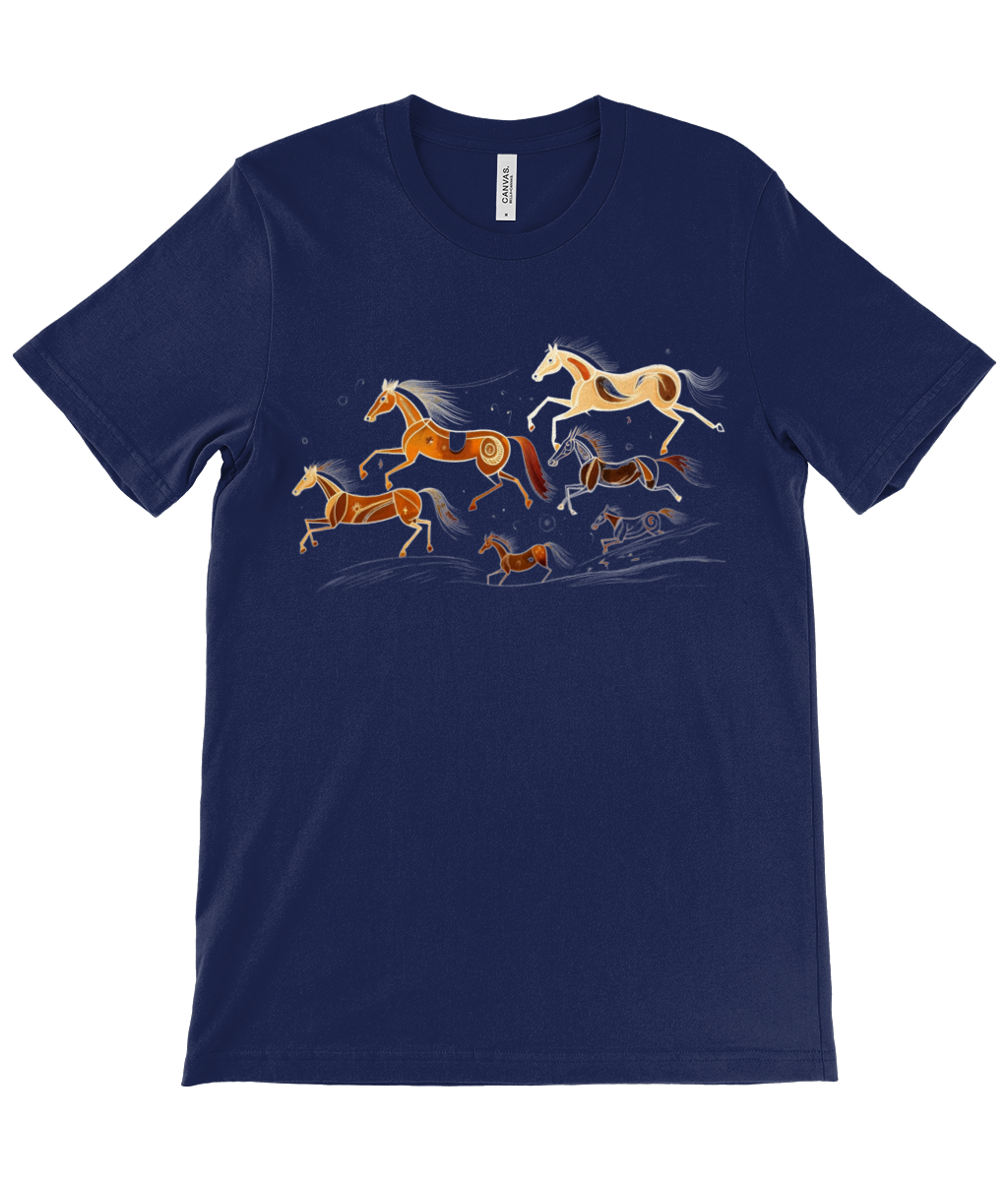 Cave Art Horses Bella Canvas Unisex Crew Neck T-Shirt