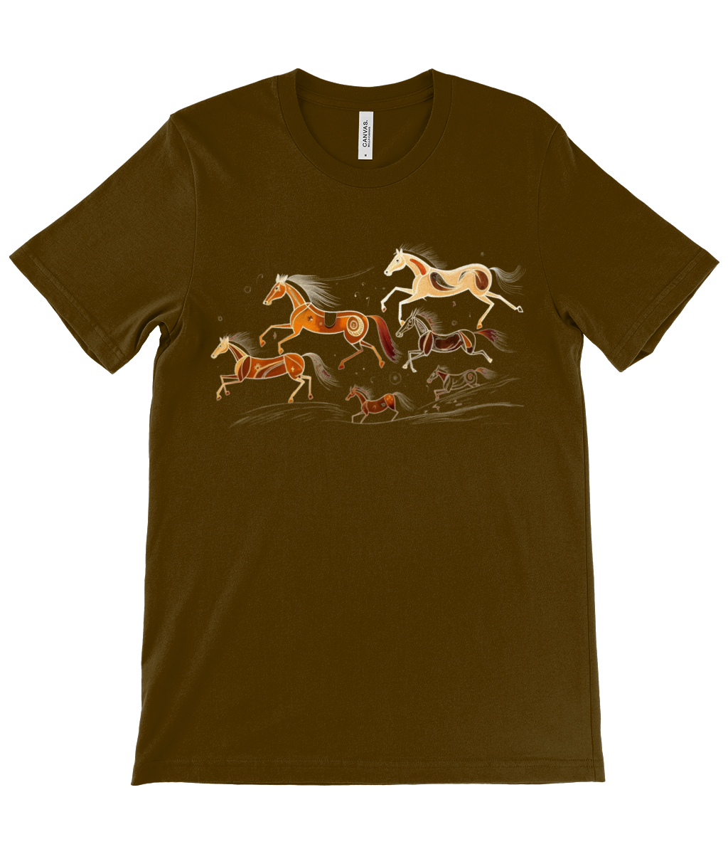 Cave Art Horses Bella Canvas Unisex Crew Neck T-Shirt
