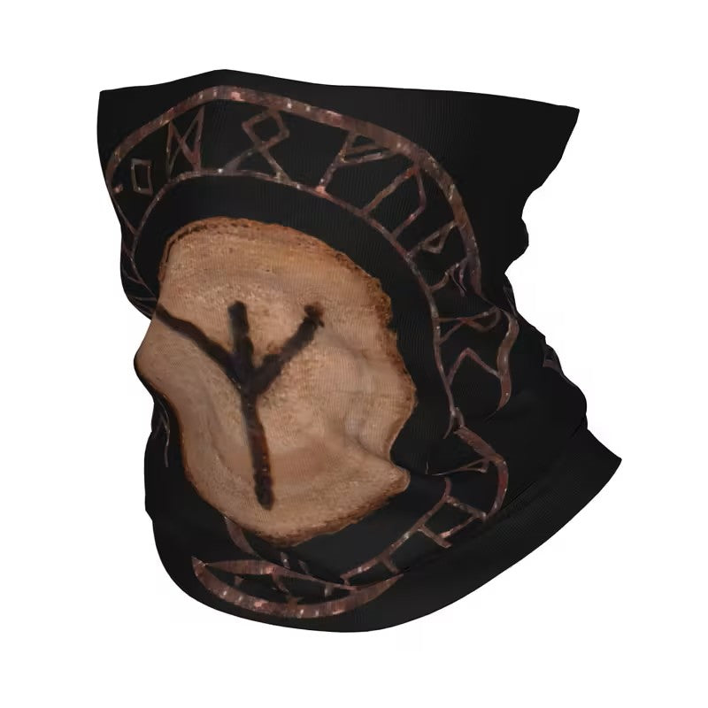 Algiz Protection Elder Futhark Runes Bandana Neck Gaiter Tube Scarf