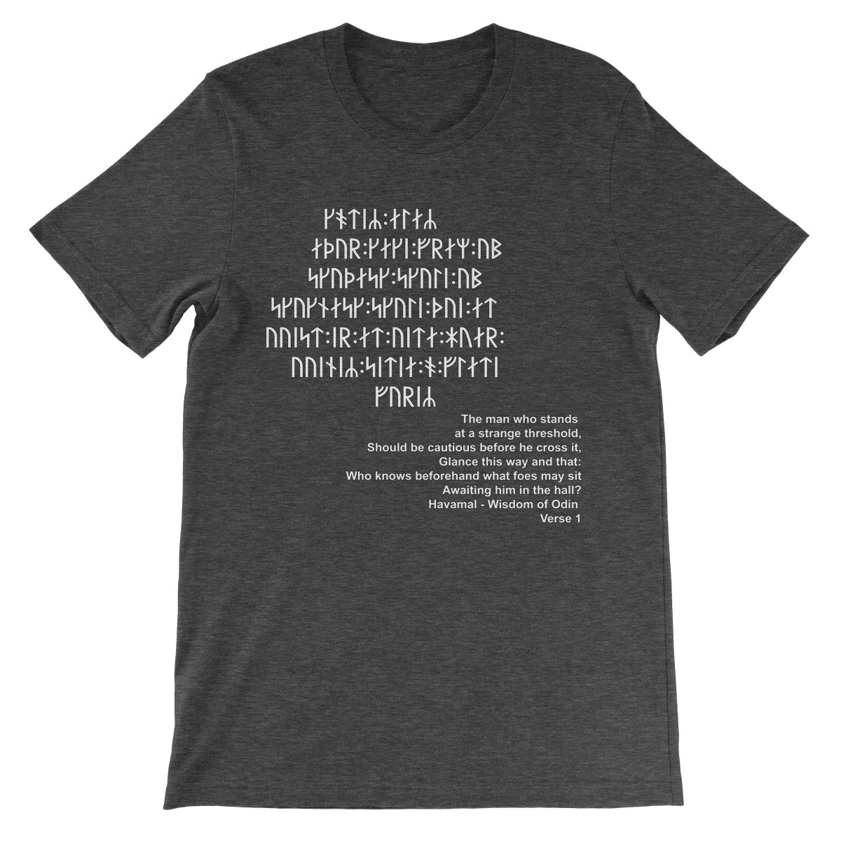 Havamal Verse 1 Unisex Short Sleeve T-Shirt