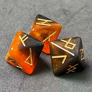 8-Sided Acrylic Rune Dice - Elder Futhark Divination