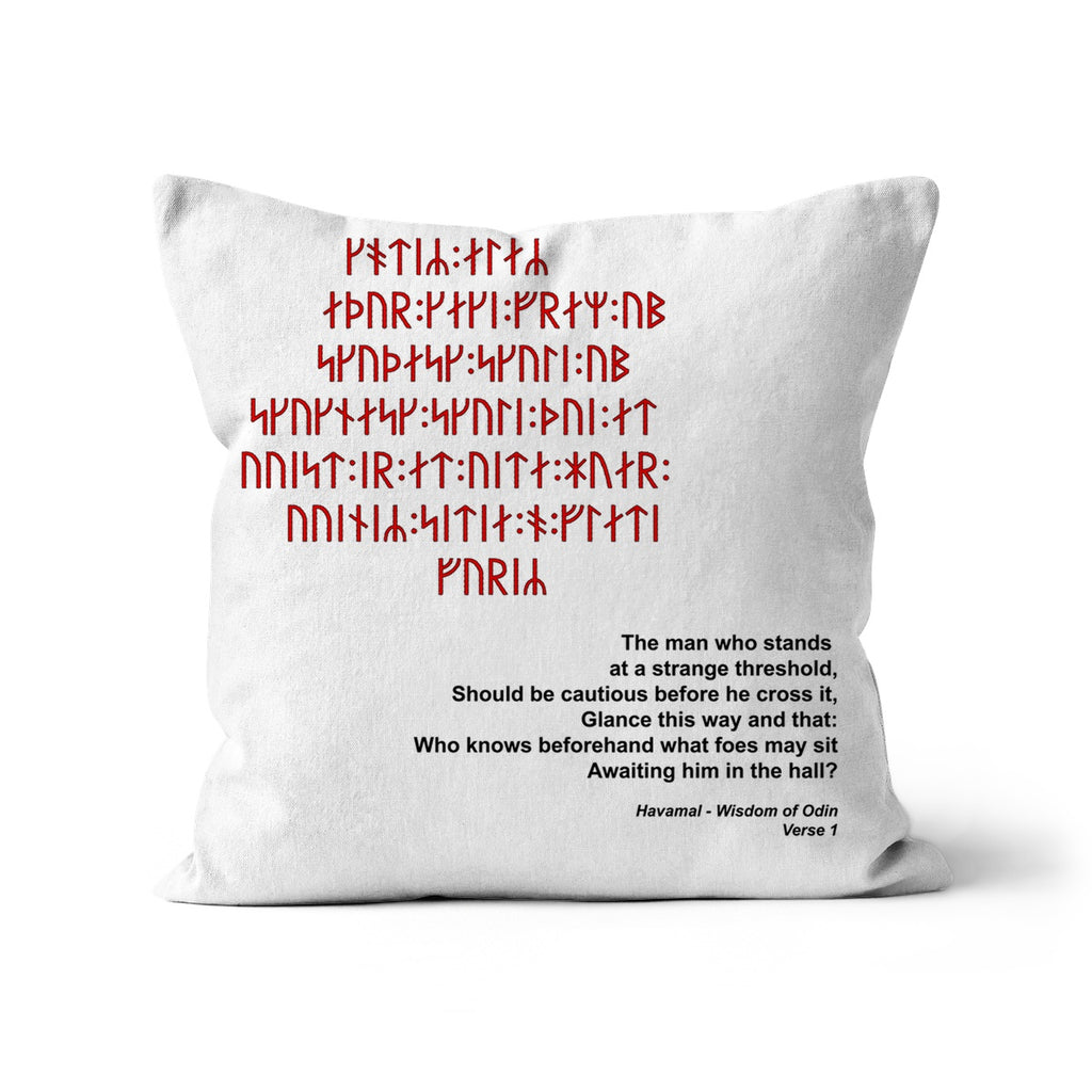 Havamal Verse 1 Cushion