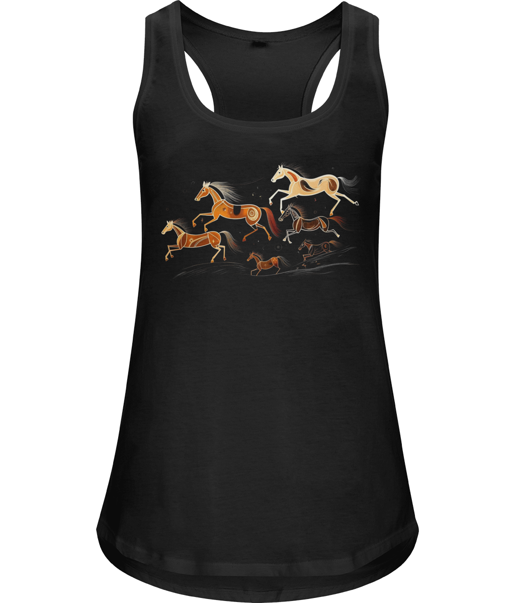 Cave Art Horses Women's Racerback Vest