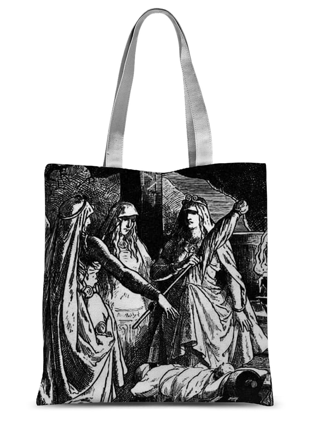 The Norns  by Johannes Gehrts (1889)  Sublimation Tote Bag