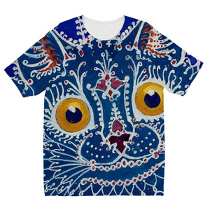 A Cat in The Gothic Style by Louis Wain Kids' Sublimation T-Shirt