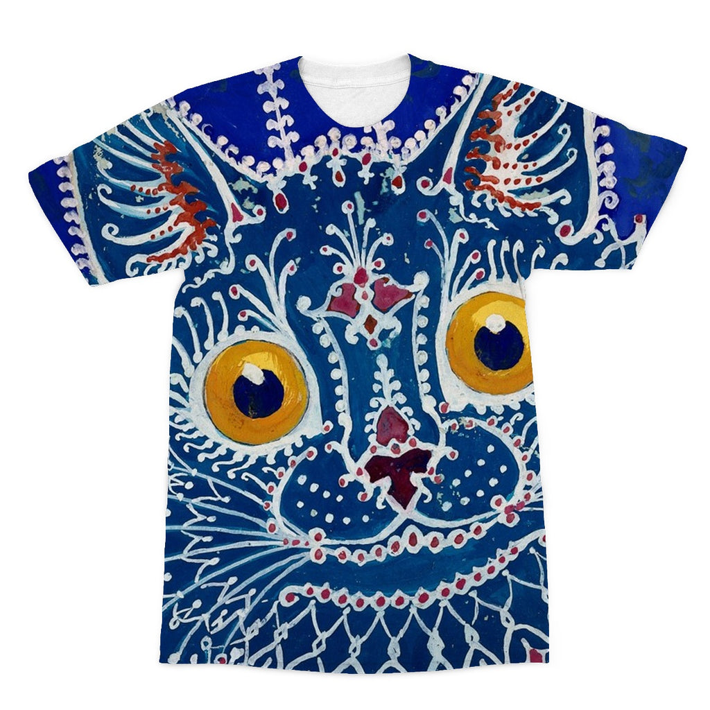 A Cat in The Gothic Style by Louis Wain Sublimation T-Shirt