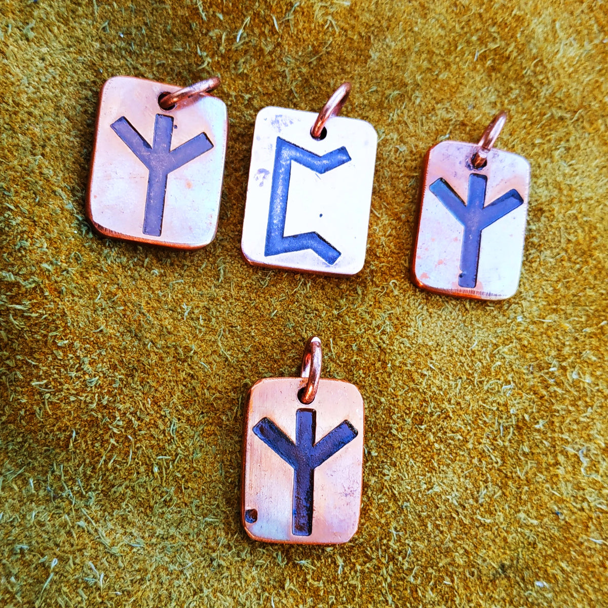 Elder Futhark Copper Rune Pendant