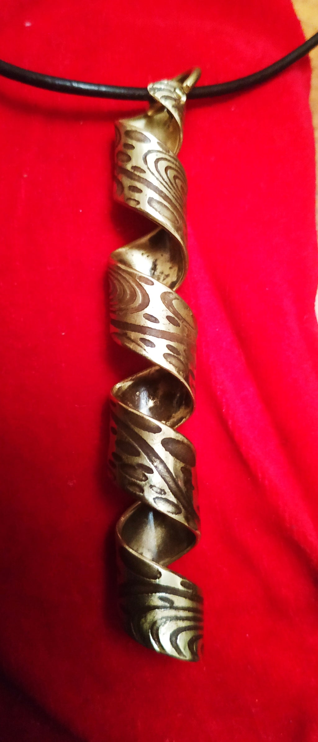 Rock Art Pattern Hair Bead/Spiral Pendant