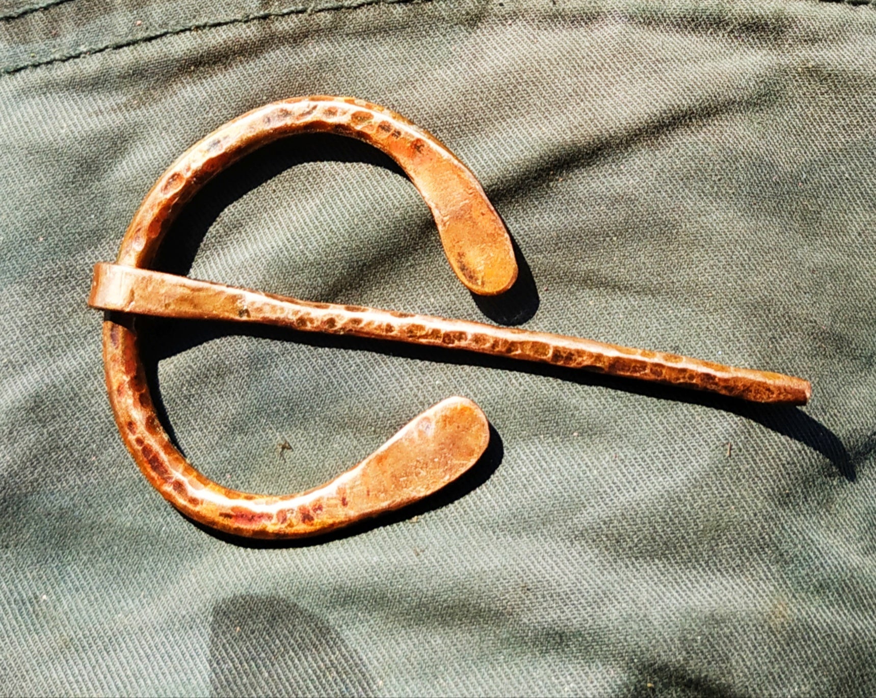 A Large Bronze Age Period Poppy Headed Cloak Pin.