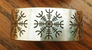 Helm of Awe Armband Cuff Bracelet-Viking symbol of Protection, Aegishjalmer