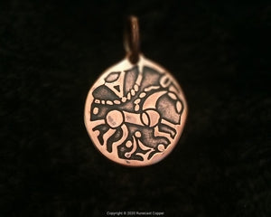 Celtic Iceni Horse Pendant - Copper Necklace Boudicca Britannia Coin