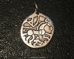 Celtic Iceni Horse Pendant - Copper Necklace Boudicca Britannia Coin