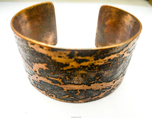 Tree Bracelet Copper with Scots Pine Bark Texture