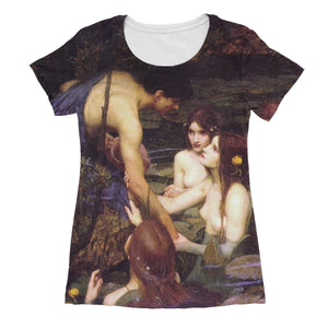 Hylas and the Nymphs  by John William Waterhouse Women's Sublimation T-Shirt