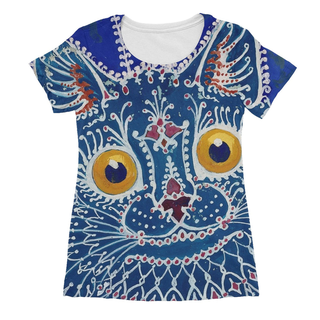 A Cat in The Gothic Style by Louis Wain Women's Sublimation T-Shirt