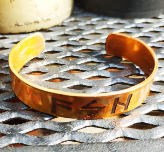 Custom Made Elder Futhark Rune Bracelet in Copper - Chose your own name/inscription