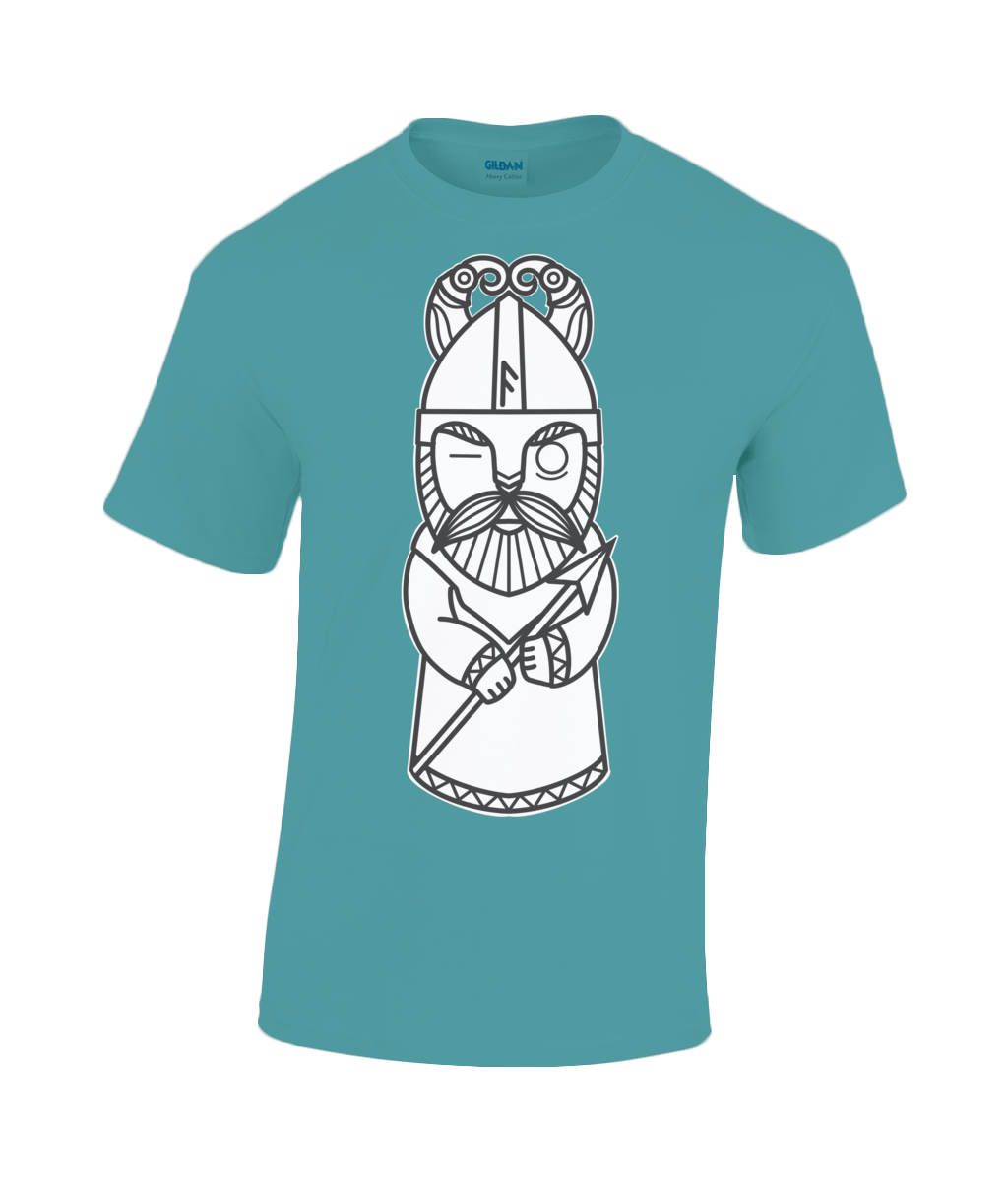 Viking T-Shirt Norse God Odin Gildan Heavy Cotton T-Shirt