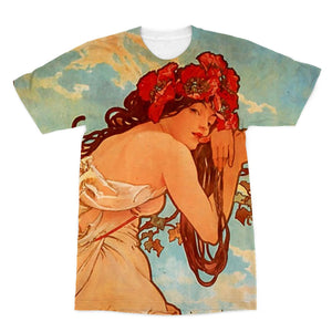 Summer, 1896 - Alphonse Mucha Sublimation T-Shirt