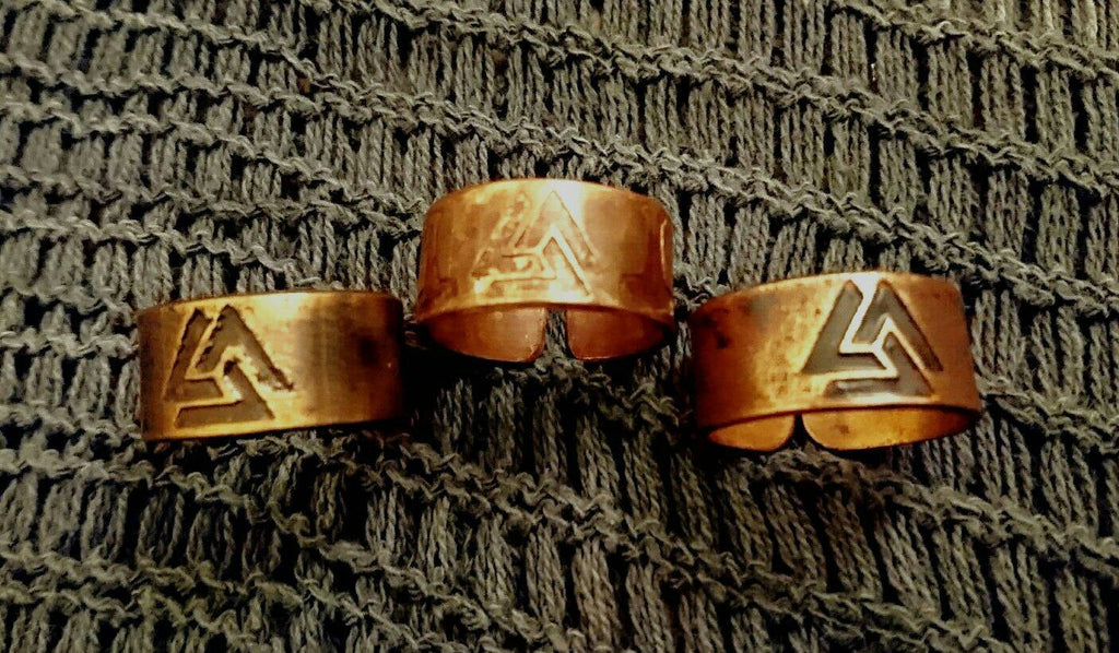 Viking Norse Warrior Finger/Thumb Ring.  Open Ring in copper, brass or bronze - viking, heathen, pagan, asatru, Odin.