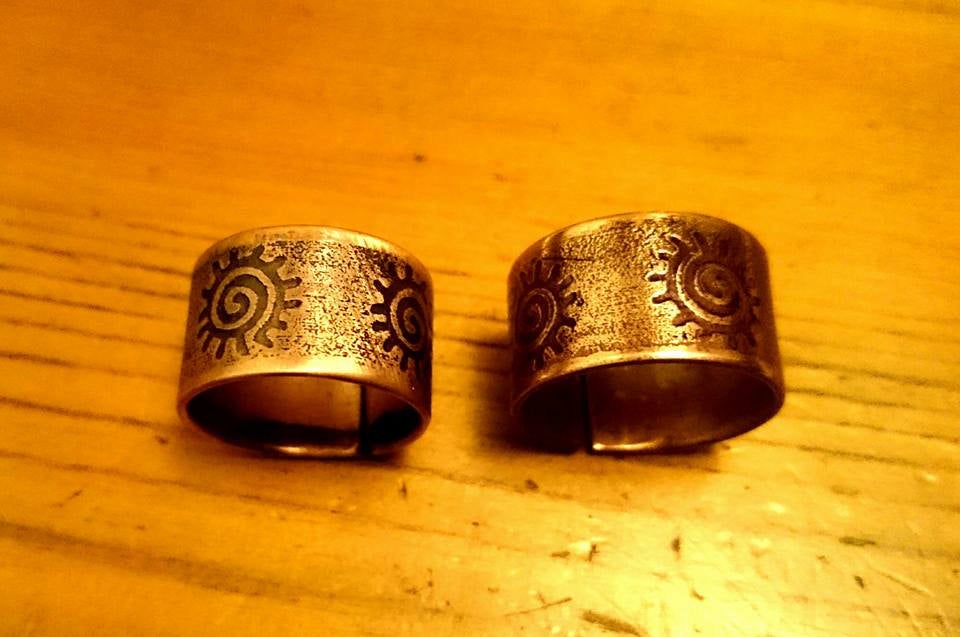 The Sun Spiral Ring Open Ring in Copper, Bronze or Brass. Pagan, Shamanic, Ethnic, Boho, Heathen, Spiritual