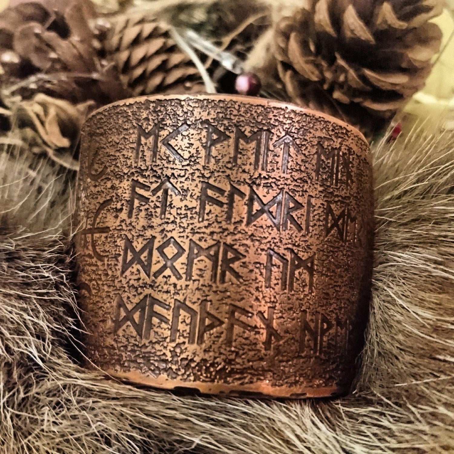 Havamal 77 Runes/Helm of Awe Cuff Bracelet Armband