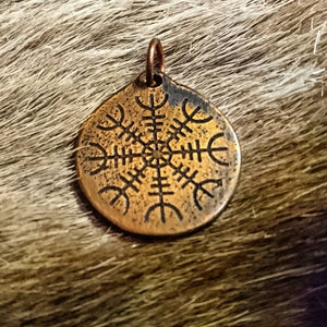 Helm of Awe Pendant-Viking symbol of Protection, Aegishjalmer