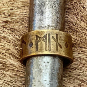 Custom Viking Rune Ring - your own Rune Inscription  Wedding Handfasting Copper Bronze Brass
