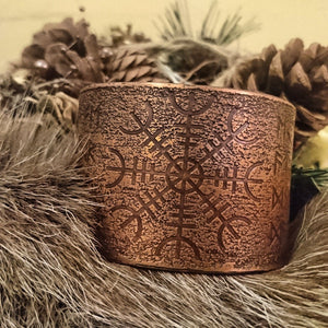 Havamal 77 Runes/Helm of Awe Cuff Bracelet Armband