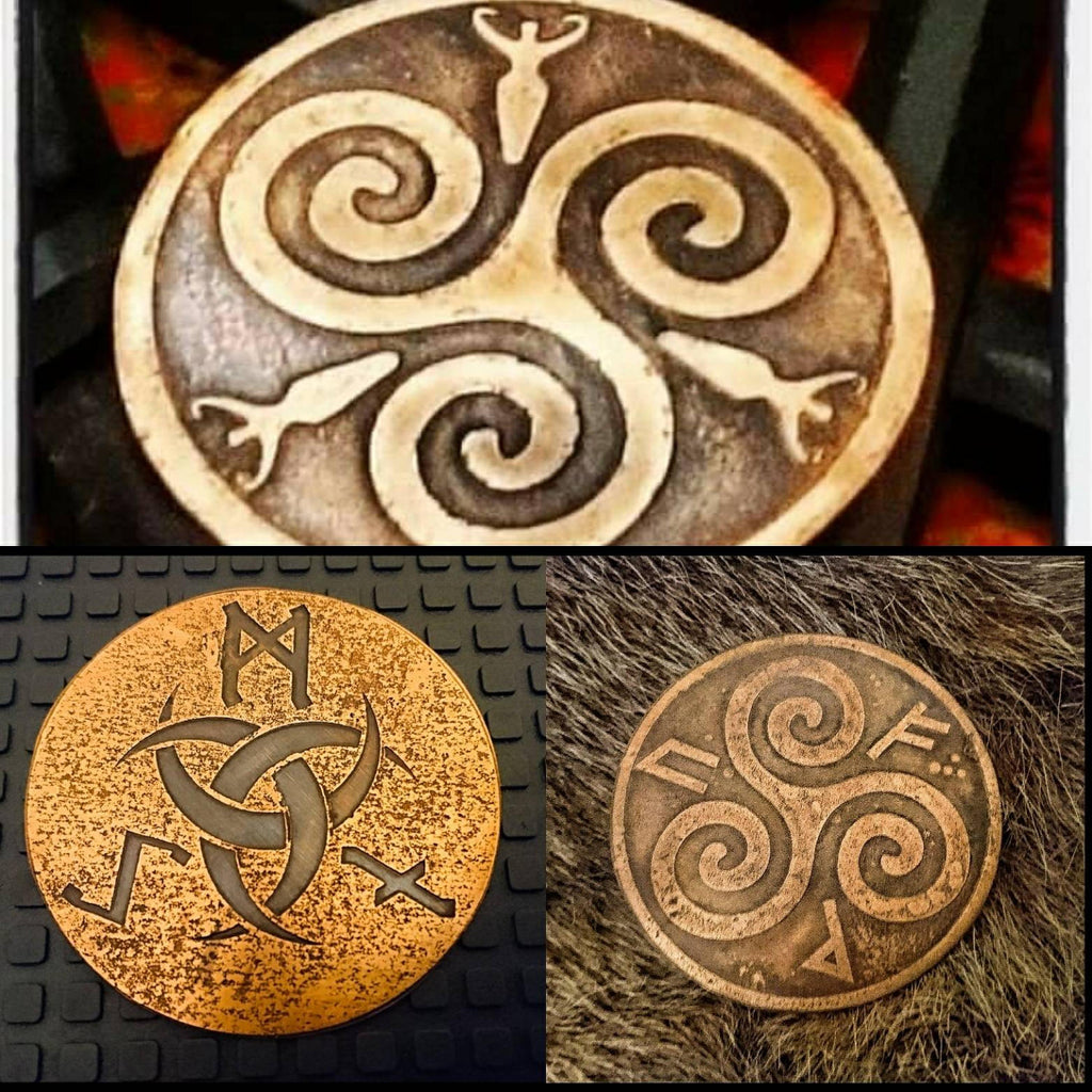 Bespoke Pagan Altar Plaque in Copper