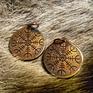 Helm of Awe Pendant-Viking symbol of Protection, Aegishjalmer