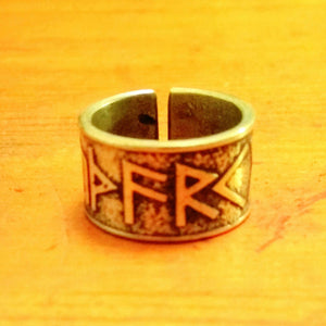 Freyja's Aett Rune Ring. Norse Viking Pagan Heathen , Freya, Freyr. Copper Brass Bronze. Wedding Engagement Handfasting