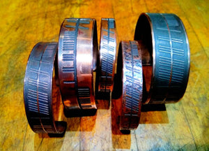 Irish/Celtic Ogham Druid Cuff Bracelet in copper or brass