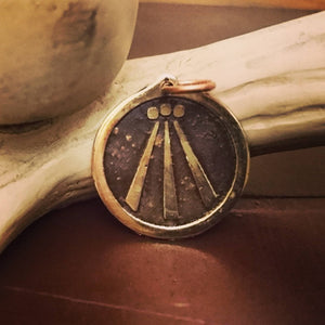 DRUID AWEN PENDANT in Brass, Copper or Bronze