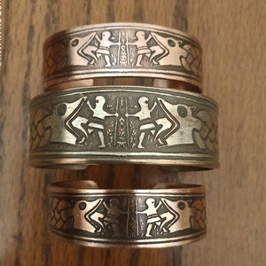 Vidar and Fenrir at Ragnarok Armband Bracelet Cuff Norse Viking Asatru