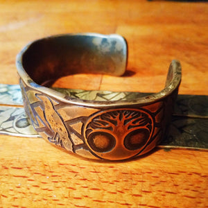 The Legends of The Norse - Viking Armband Cuff Bracelet available in Bronze or Copper (Vikings, Norse, Asatru, Odin, Thor, Biker)