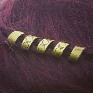 Wiccan Triple Moon Goddess Spiral Hair Bead pagan jewelry wiccan witchcraft